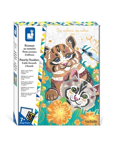 j07984 peinture petits animaux