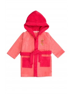 peignoir lulu rose/lapin