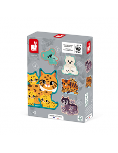 j08625 5 puzzles animaux
